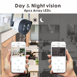 Wifi PTZ Outdoor Security Camera 1080P IP Infrared Night Vision