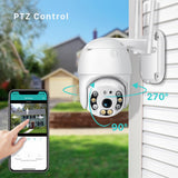 1080P PTZ IP WiFi  Outdoor Security Camera 4X Digital Zoom